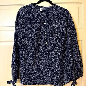 Old Navy, XXL, blue and white floral, blouse